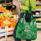 Melbourne Stars Grocery Bag Graffiti Urban Aboriginal Dot Abstract Design