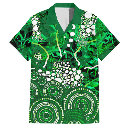 Melbourne Stars Hawaiian Shirt Graffiti Urban Aboriginal Dot Abstract Design