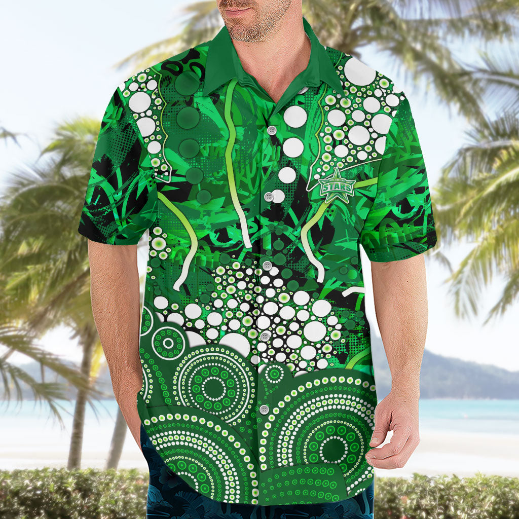 Melbourne Stars Hawaiian Shirt Graffiti Urban Aboriginal Dot Abstract Design