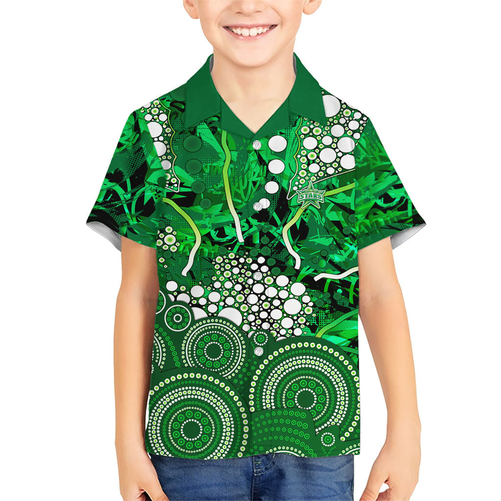 Melbourne Stars Hawaiian Shirt Graffiti Urban Aboriginal Dot Abstract Design