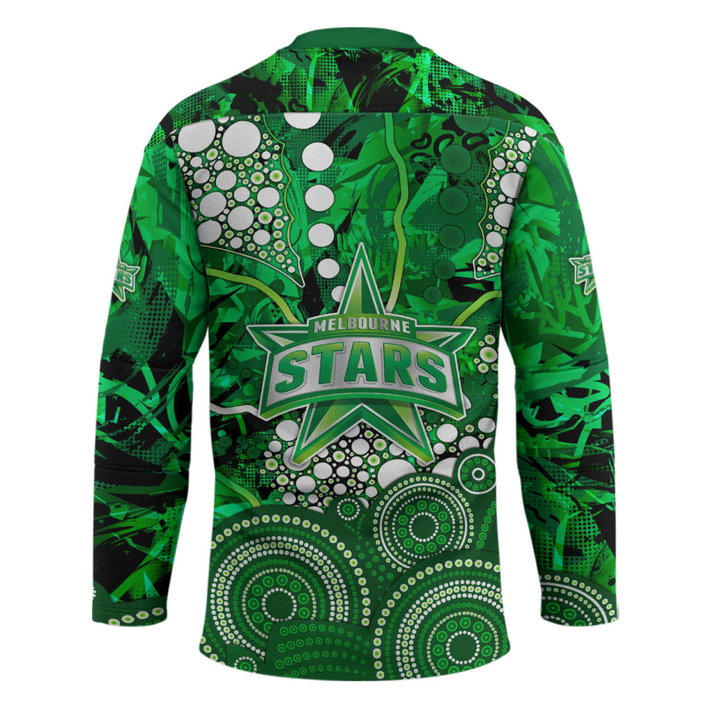 Melbourne Stars Hockey Jersey Graffiti Urban Aboriginal Dot Abstract Design