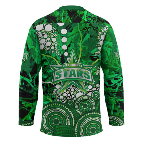 Melbourne Stars Hockey Jersey Graffiti Urban Aboriginal Dot Abstract Design