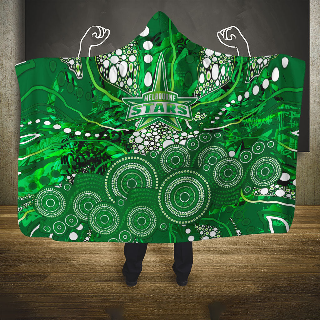Melbourne Stars Hooded Blanket Graffiti Urban Aboriginal Dot Abstract Design
