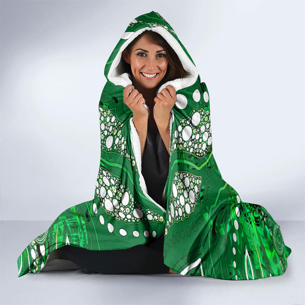 Melbourne Stars Hooded Blanket Graffiti Urban Aboriginal Dot Abstract Design