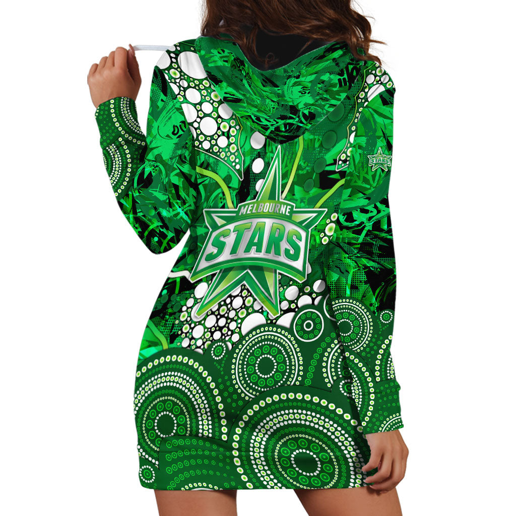 Melbourne Stars Hoodie Dress Graffiti Urban Aboriginal Dot Abstract Design