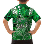 Melbourne Stars Kid Hawaiian Shirt Graffiti Urban Aboriginal Dot Abstract Design
