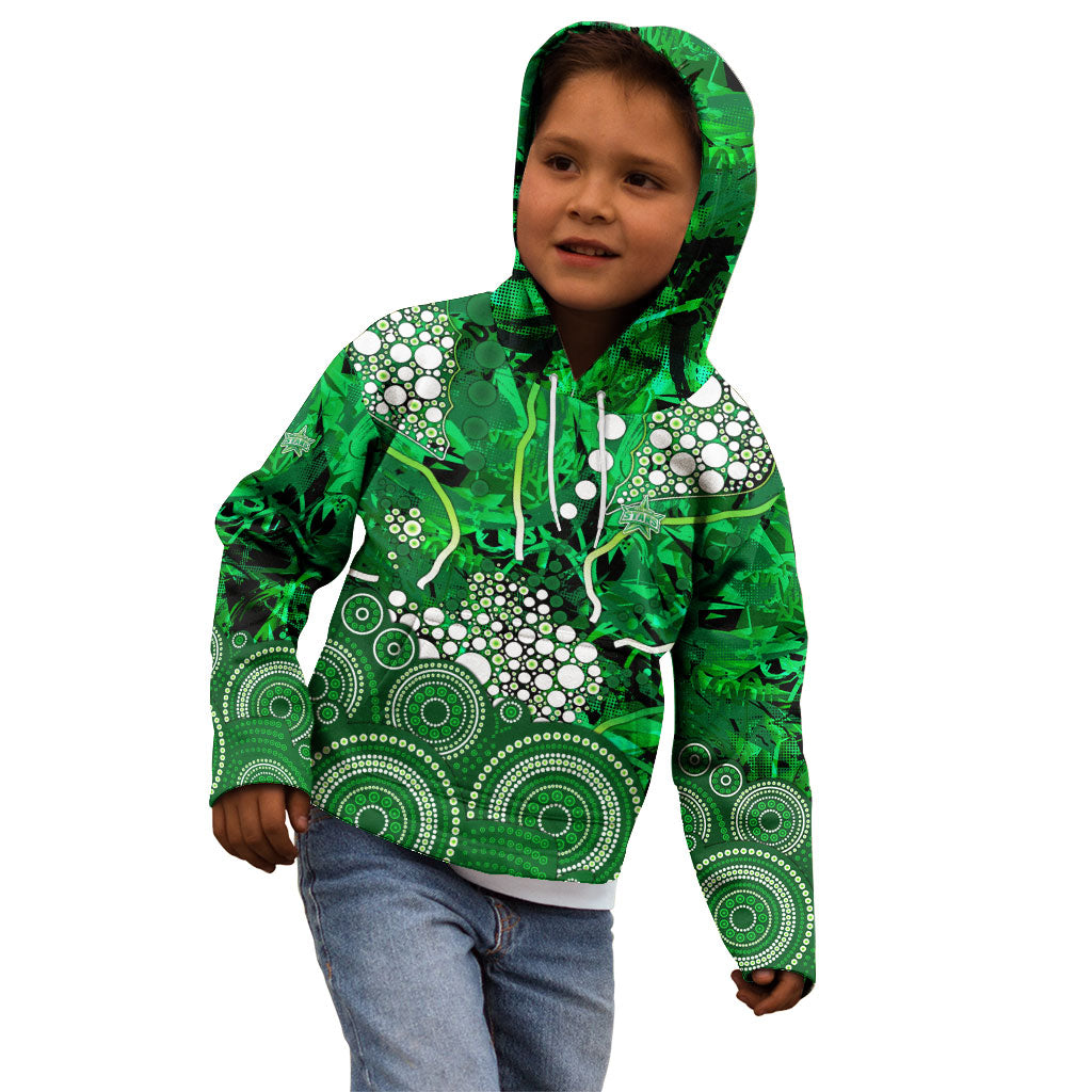 Melbourne Stars Kid Hoodie Graffiti Urban Aboriginal Dot Abstract Design