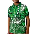 Melbourne Stars Kid Polo Shirt Graffiti Urban Aboriginal Dot Abstract Design