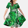 Melbourne Stars Kid Short Sleeve Dress Graffiti Urban Aboriginal Dot Abstract Design