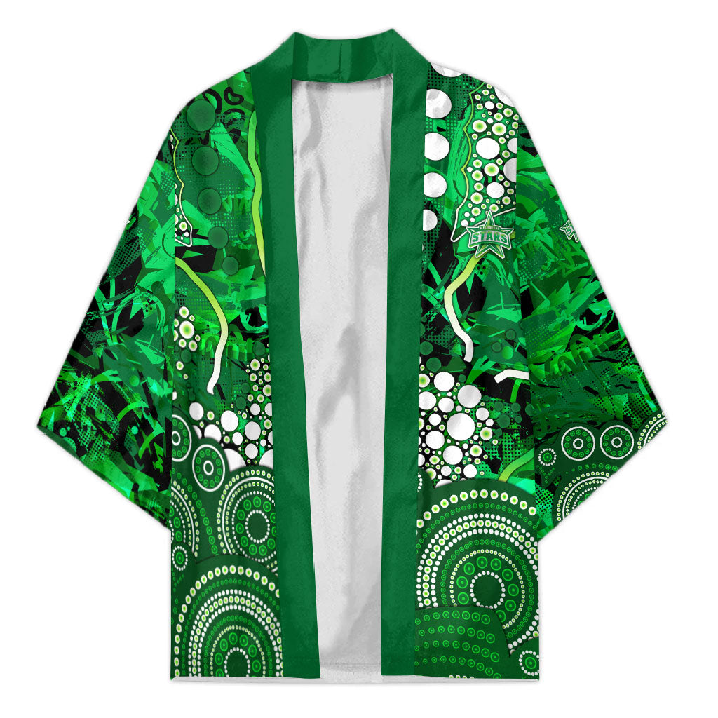 Melbourne Stars Kimono Graffiti Urban Aboriginal Dot Abstract Design
