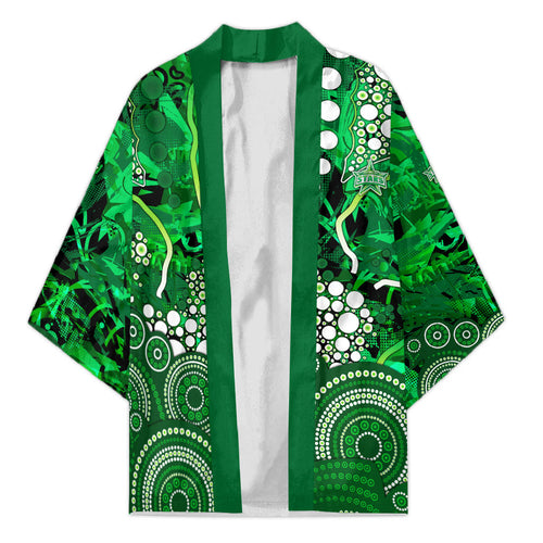 Melbourne Stars Kimono Graffiti Urban Aboriginal Dot Abstract Design
