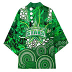 Melbourne Stars Kimono Graffiti Urban Aboriginal Dot Abstract Design