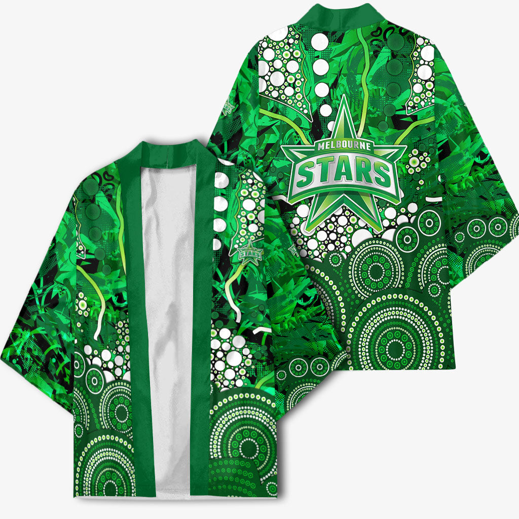 Melbourne Stars Kimono Graffiti Urban Aboriginal Dot Abstract Design