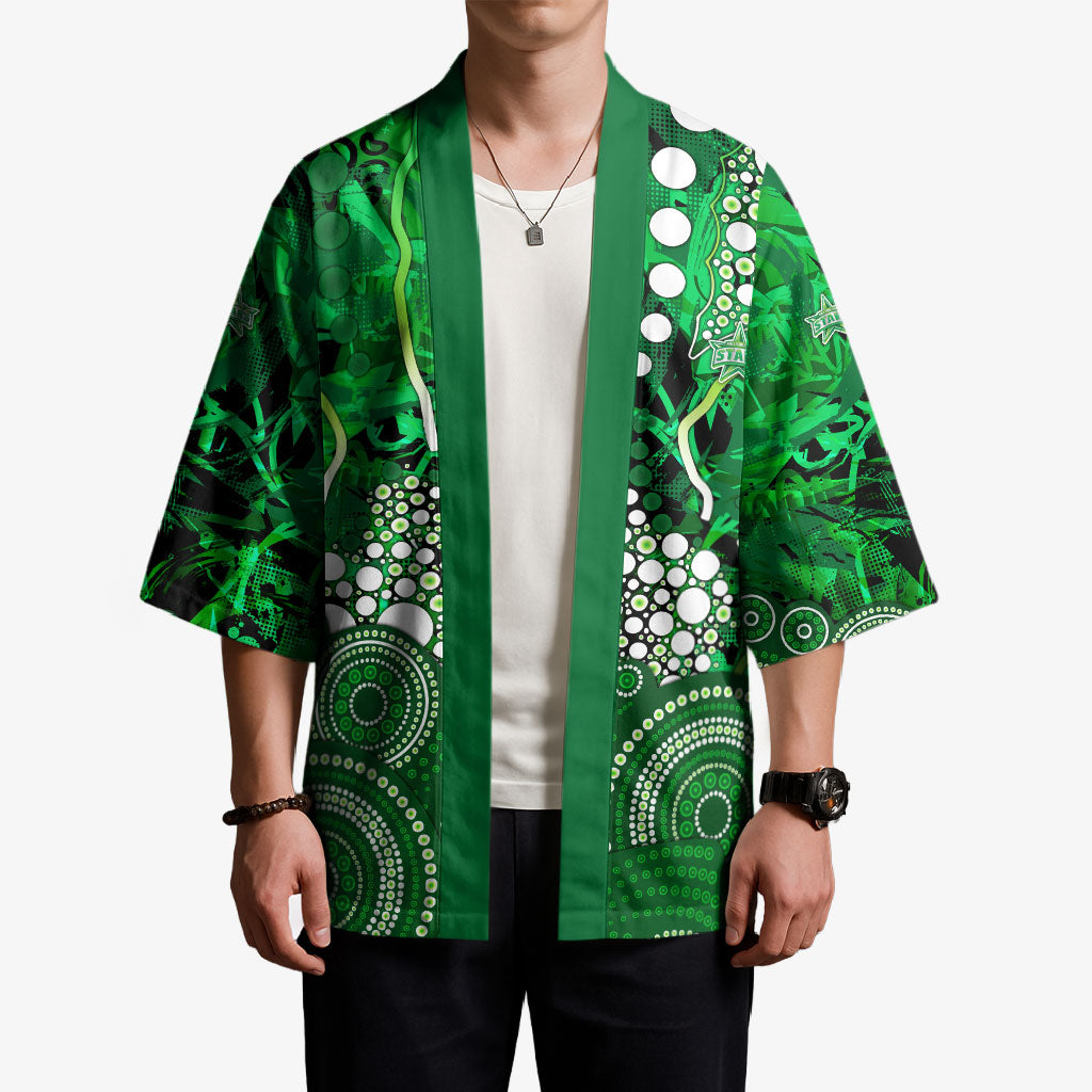 Melbourne Stars Kimono Graffiti Urban Aboriginal Dot Abstract Design