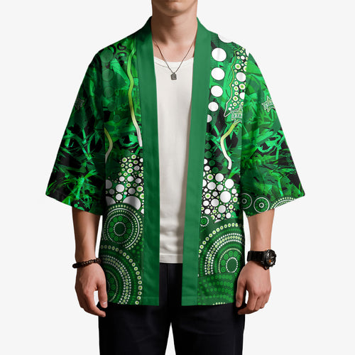 Melbourne Stars Kimono Graffiti Urban Aboriginal Dot Abstract Design