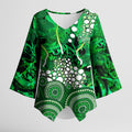 Melbourne Stars Kimono Sleeve Blouse Graffiti Urban Aboriginal Dot Abstract Design