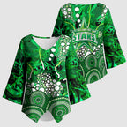 Melbourne Stars Kimono Sleeve Blouse Graffiti Urban Aboriginal Dot Abstract Design