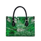 Melbourne Stars Leather Bag Graffiti Urban Aboriginal Dot Abstract Design