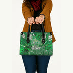 Melbourne Stars Leather Bag Graffiti Urban Aboriginal Dot Abstract Design