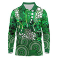 Melbourne Stars Long Sleeve Polo Shirt Graffiti Urban Aboriginal Dot Abstract Design