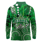 Melbourne Stars Long Sleeve Polo Shirt Graffiti Urban Aboriginal Dot Abstract Design
