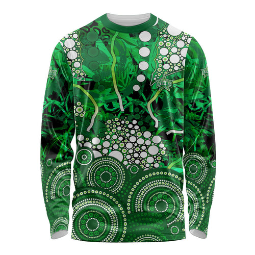 Melbourne Stars Long Sleeve Shirt Graffiti Urban Aboriginal Dot Abstract Design