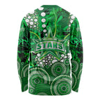 Melbourne Stars Long Sleeve Shirt Graffiti Urban Aboriginal Dot Abstract Design