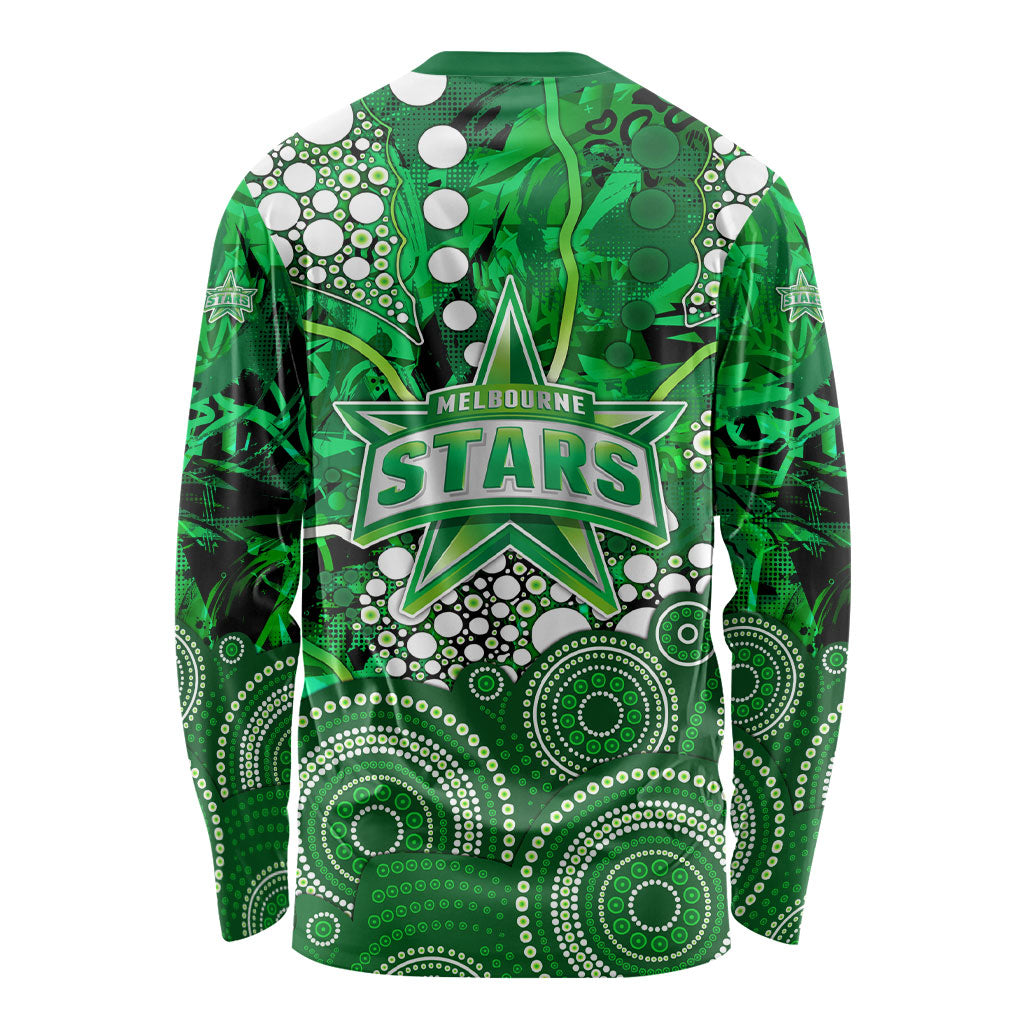 Melbourne Stars Long Sleeve Shirt Graffiti Urban Aboriginal Dot Abstract Design