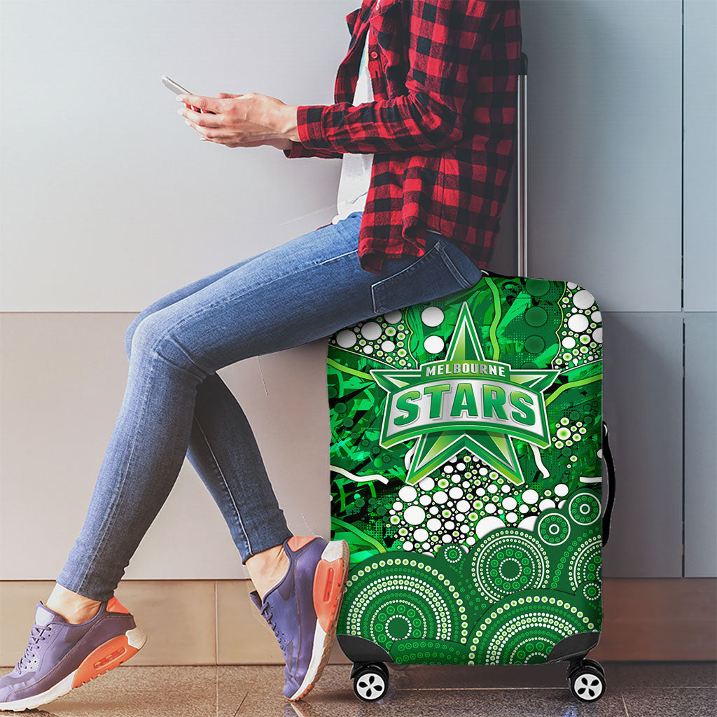 Melbourne Stars Luggage Cover Graffiti Urban Aboriginal Dot Abstract Design
