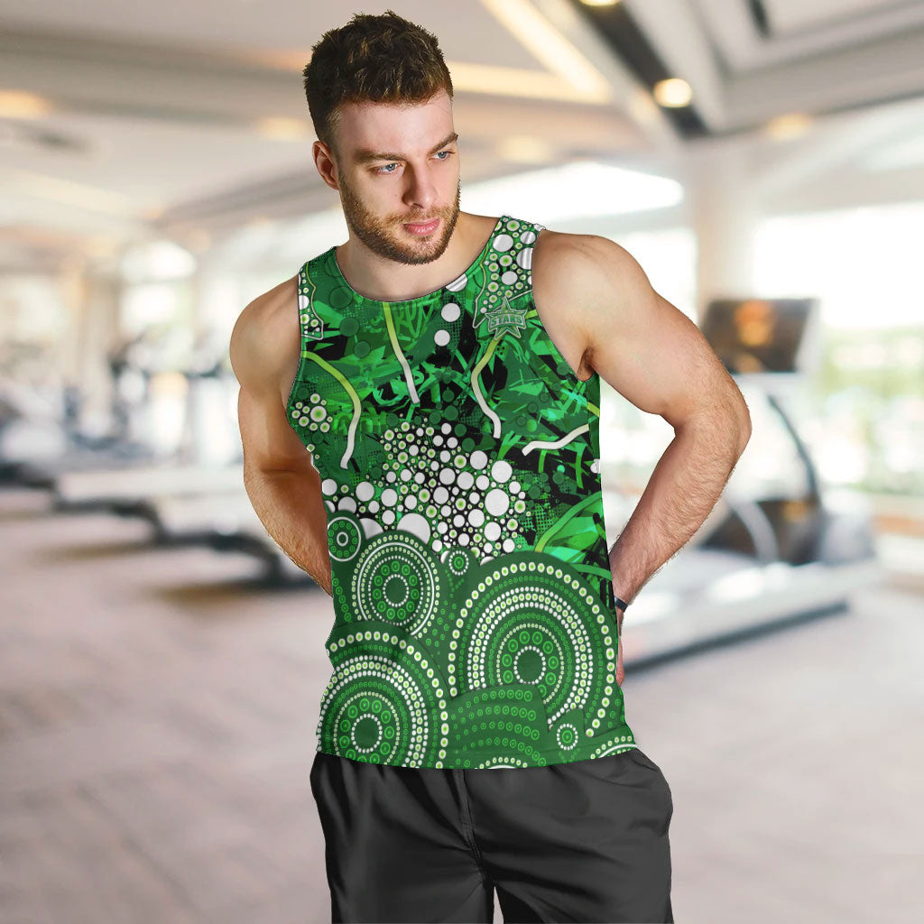 Melbourne Stars Men Tank Top Graffiti Urban Aboriginal Dot Abstract Design