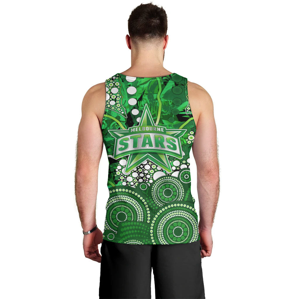 Melbourne Stars Men Tank Top Graffiti Urban Aboriginal Dot Abstract Design
