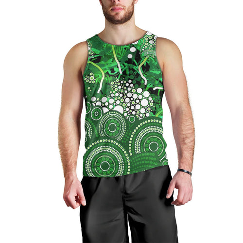 Melbourne Stars Men Tank Top Graffiti Urban Aboriginal Dot Abstract Design