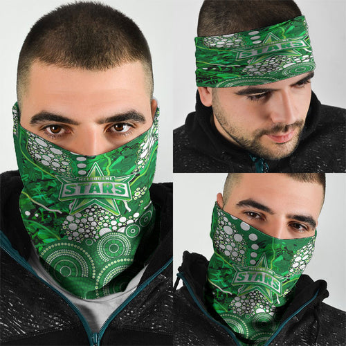 Melbourne Stars Neck Gaiter Graffiti Urban Aboriginal Dot Abstract Design