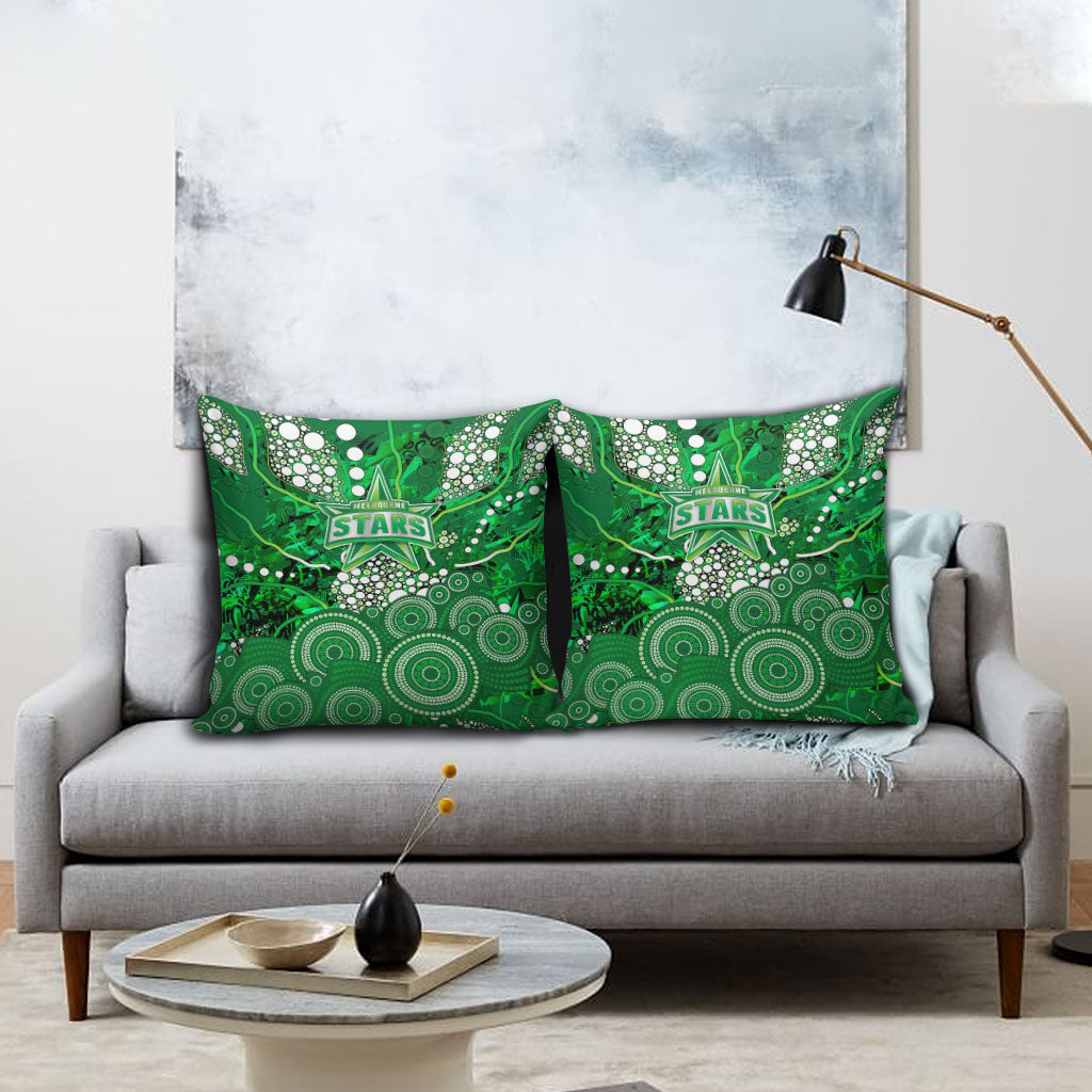 Melbourne Stars Pillow Cover Graffiti Urban Aboriginal Dot Abstract Design