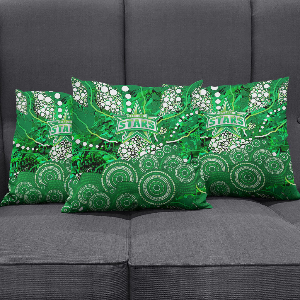 Melbourne Stars Pillow Cover Graffiti Urban Aboriginal Dot Abstract Design