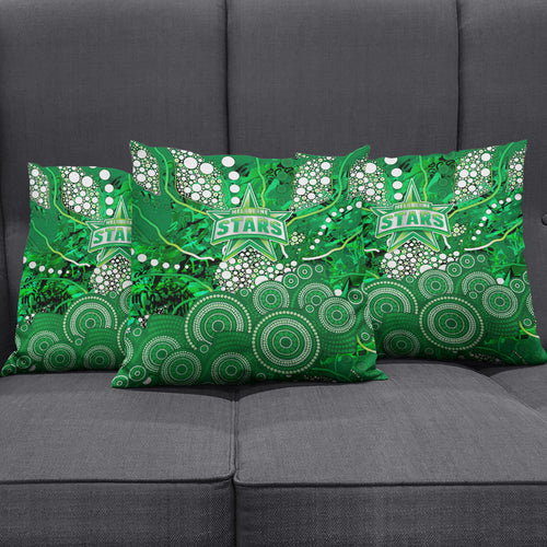 Melbourne Stars Pillow Cover Graffiti Urban Aboriginal Dot Abstract Design