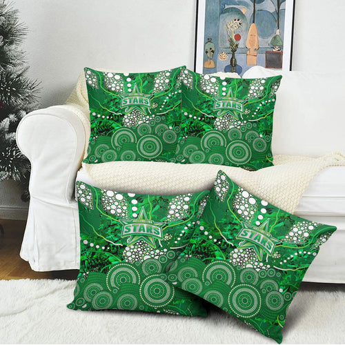 Melbourne Stars Pillow Cover Graffiti Urban Aboriginal Dot Abstract Design