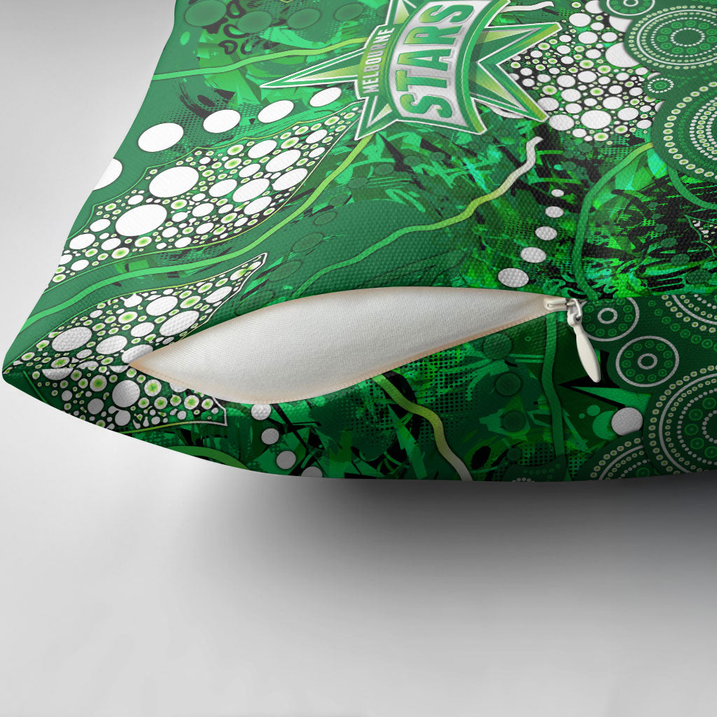 Melbourne Stars Pillow Cover Graffiti Urban Aboriginal Dot Abstract Design