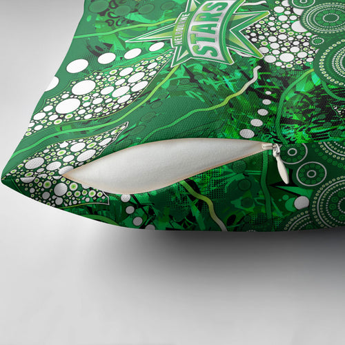 Melbourne Stars Pillow Cover Graffiti Urban Aboriginal Dot Abstract Design