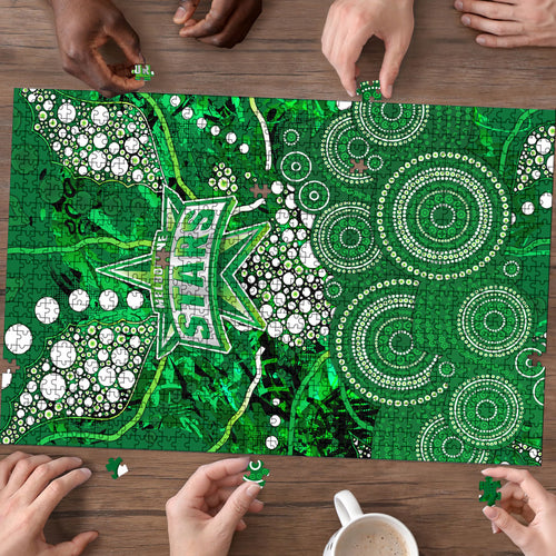Melbourne Stars Puzzle Graffiti Urban Aboriginal Dot Abstract Design