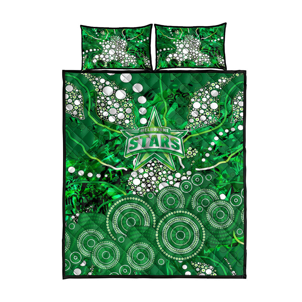 Melbourne Stars Quilt Bed Set Graffiti Urban Aboriginal Dot Abstract Design