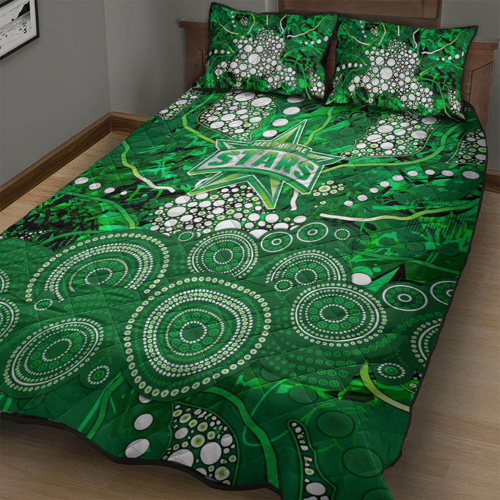 Melbourne Stars Quilt Bed Set Graffiti Urban Aboriginal Dot Abstract Design