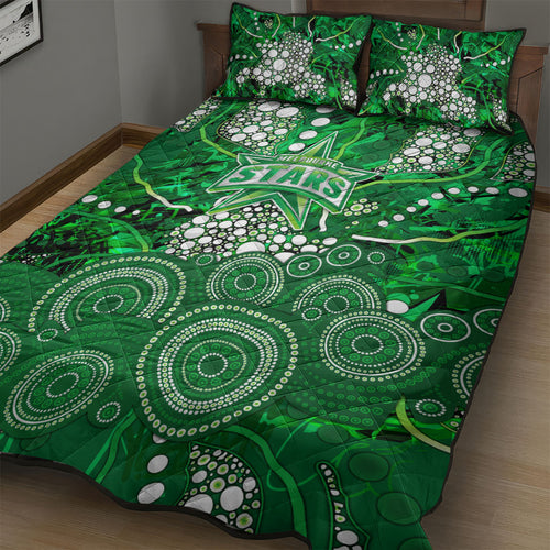 Melbourne Stars Quilt Bed Set Graffiti Urban Aboriginal Dot Abstract Design