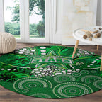 Melbourne Stars Round Carpet Graffiti Urban Aboriginal Dot Abstract Design