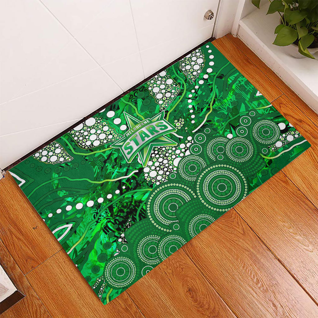 Melbourne Stars Rubber Doormat Graffiti Urban Aboriginal Dot Abstract Design