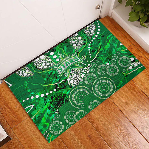 Melbourne Stars Rubber Doormat Graffiti Urban Aboriginal Dot Abstract Design