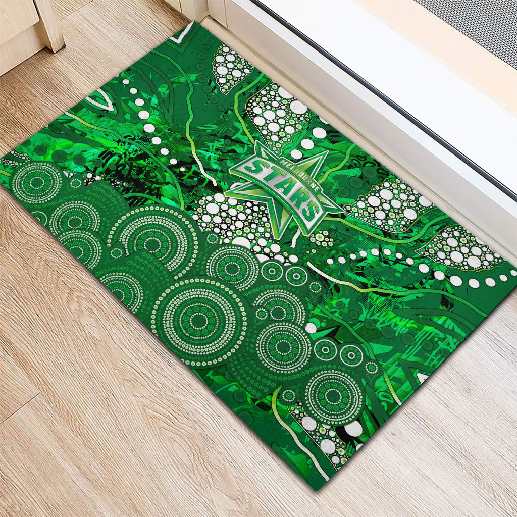 Melbourne Stars Rubber Doormat Graffiti Urban Aboriginal Dot Abstract Design