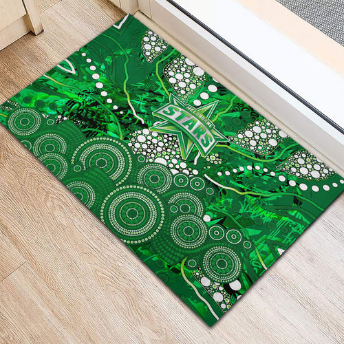 Melbourne Stars Rubber Doormat Graffiti Urban Aboriginal Dot Abstract Design