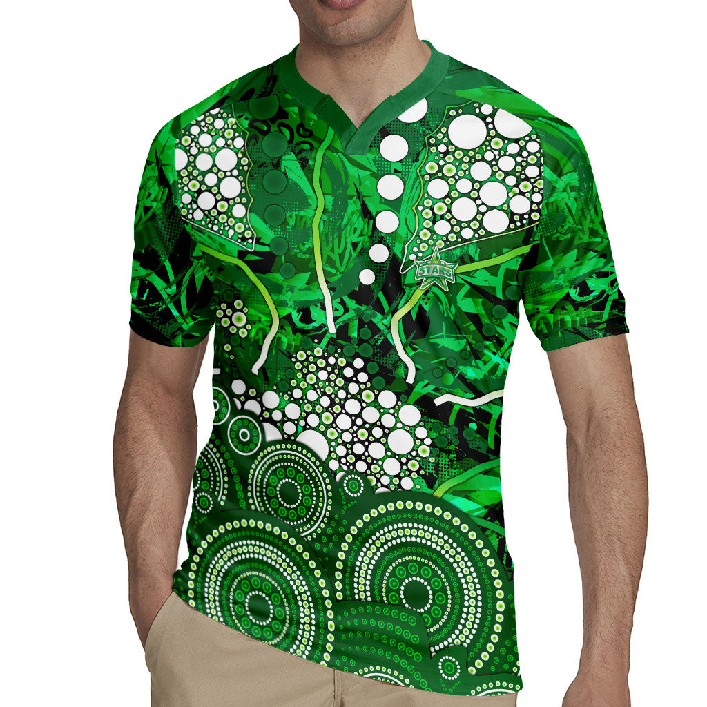 Melbourne Stars Rugby Jersey Graffiti Urban Aboriginal Dot Abstract Design