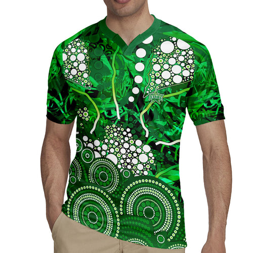 Melbourne Stars Rugby Jersey Graffiti Urban Aboriginal Dot Abstract Design
